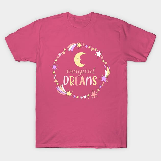 Cute Stars Magic Dreams T-Shirt by CuteDesigns